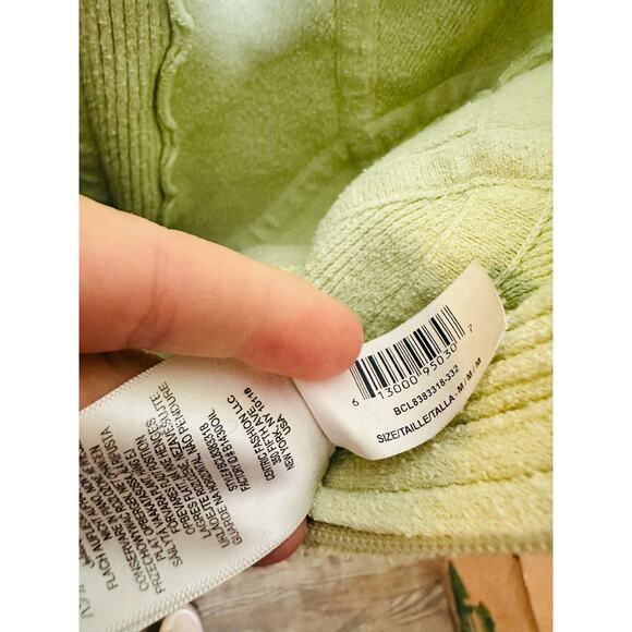 HERVÉ LÉGER Green Knit Strapless Bodycon Boucle Mini Dress Size Medium - Picture 13 of 14